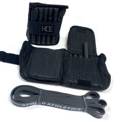 HAOYYE Ankle and Wrist Weights Set with Resistance Bands and Pull Up Assist Bands Versatile Fitness Equipment for Strength Training Yoga Pilates and Home Gym Workouts