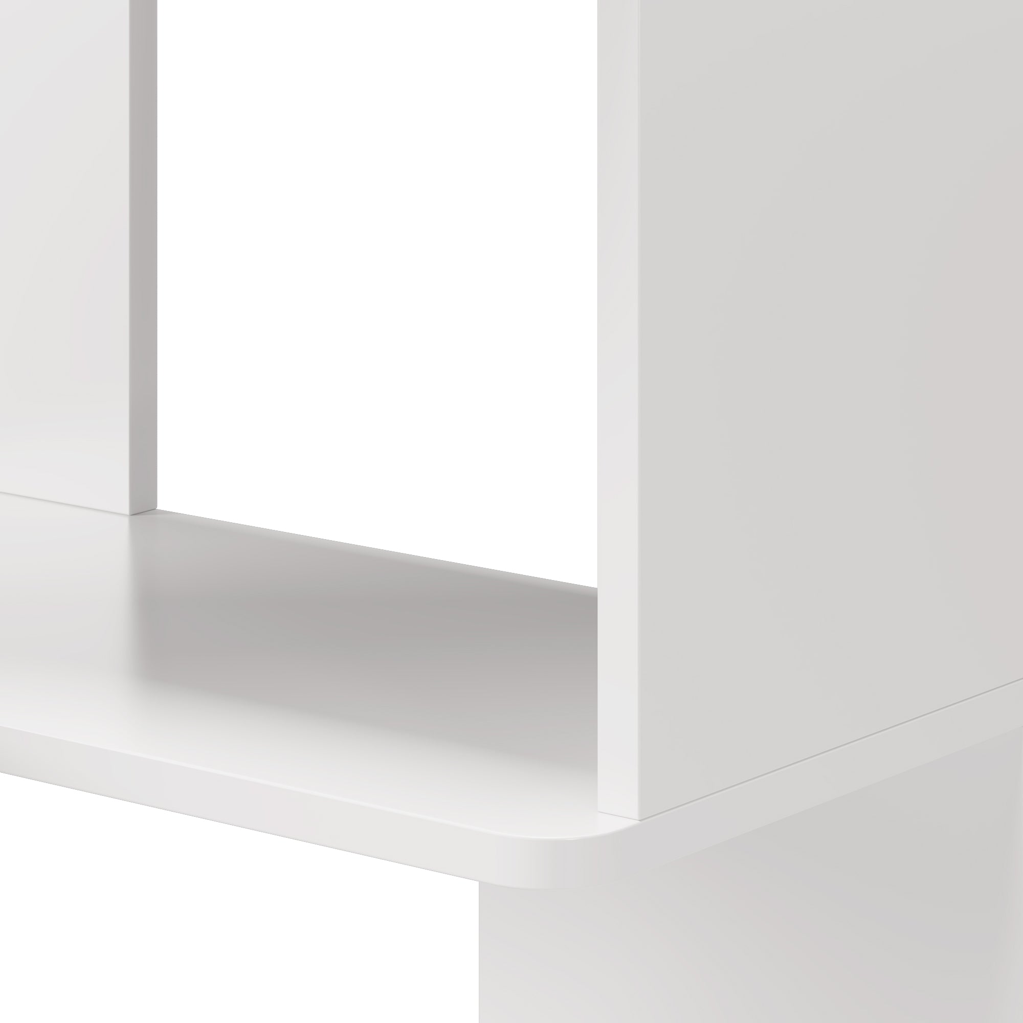 HAOYYE 5-Layer L-Shaped Corner Display Rack with Durable White Particle Board, Modern Space-Saving Storage Shelf for Home and Office, Stylish Multi-Tier Organizer Perfect for Living Room, Bedroom, Kitchen, and Workspace
