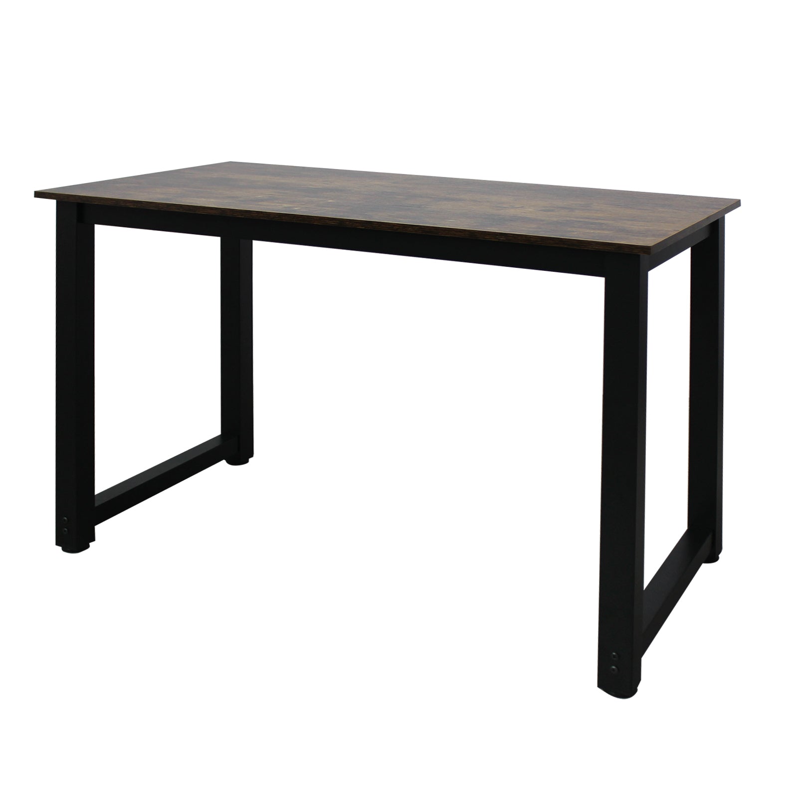 HAOYYE High Strength Wooden Computer Desk in Oak Finish Modern Writing Table with Storage Shelf for Home Office Workstation Sturdy Durable Design for Bedroom Study or Living Room