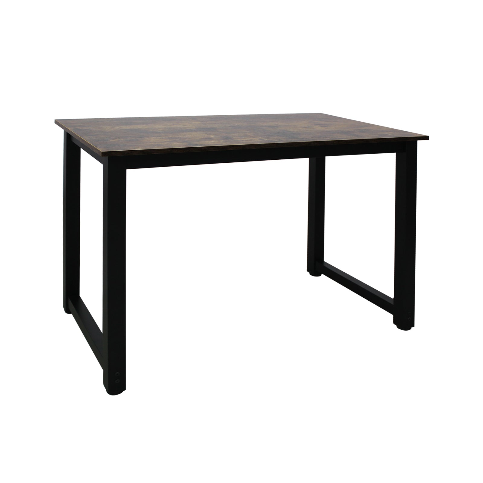HAOYYE High Strength Wooden Computer Desk in Oak Finish Modern Writing Table with Storage Shelf for Home Office Workstation Sturdy Durable Design for Bedroom Study or Living Room