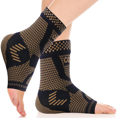 HAOYYE Copper Ankle Brace Socks For Sprained Ankle Compression Sleeve Plantar Fasciitis Relief Foot Support For Men And Women Running Hiking Basketball And Daily Activities Support For TEMU Self-Pickup Order Shipping