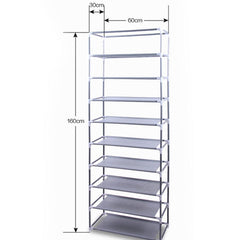 HAOYYE Fashionable Space-Saving Shoe Rack with 9 Lattices, Durable Non-Woven Fabric Storage Organizer, Rose Red Color, Premium Quality, Modern Design, Versatile Use, Stylish Look for Home Essentials and Organization