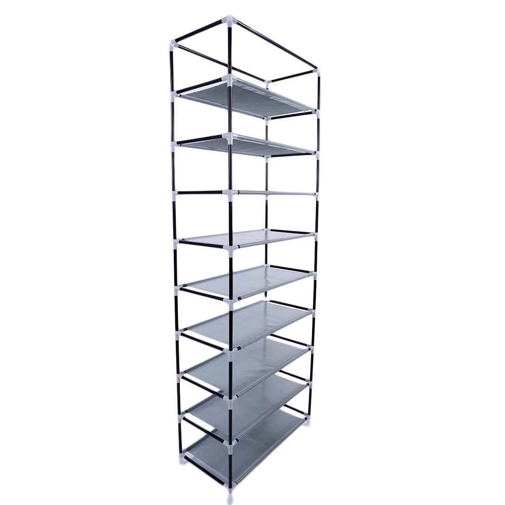 HAOYYE 9-Lattice Non-Woven Fabric Shoe Rack, Durable Space-Saving Organizer, Modern Design, Stylish Purple Finish, Versatile Storage Solution, Premium Quality, Ideal for Living Room, Bedroom, Closet, or Entryway Organization
