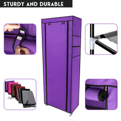 HAOYYE 9-Lattice Non-Woven Fabric Shoe Rack, Durable Space-Saving Organizer, Modern Design, Stylish Purple Finish, Versatile Storage Solution, Premium Quality, Ideal for Living Room, Bedroom, Closet, or Entryway Organization