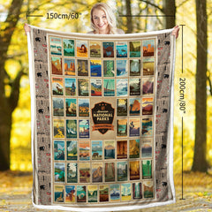 HAOYYE Geographic Atlas Sherpa Fleece Blanket, World Map Pattern, Soft and Cozy All-Season Flannel Fleece Home Décor, Luxurious and Comfortable Blanket for Bedroom Use