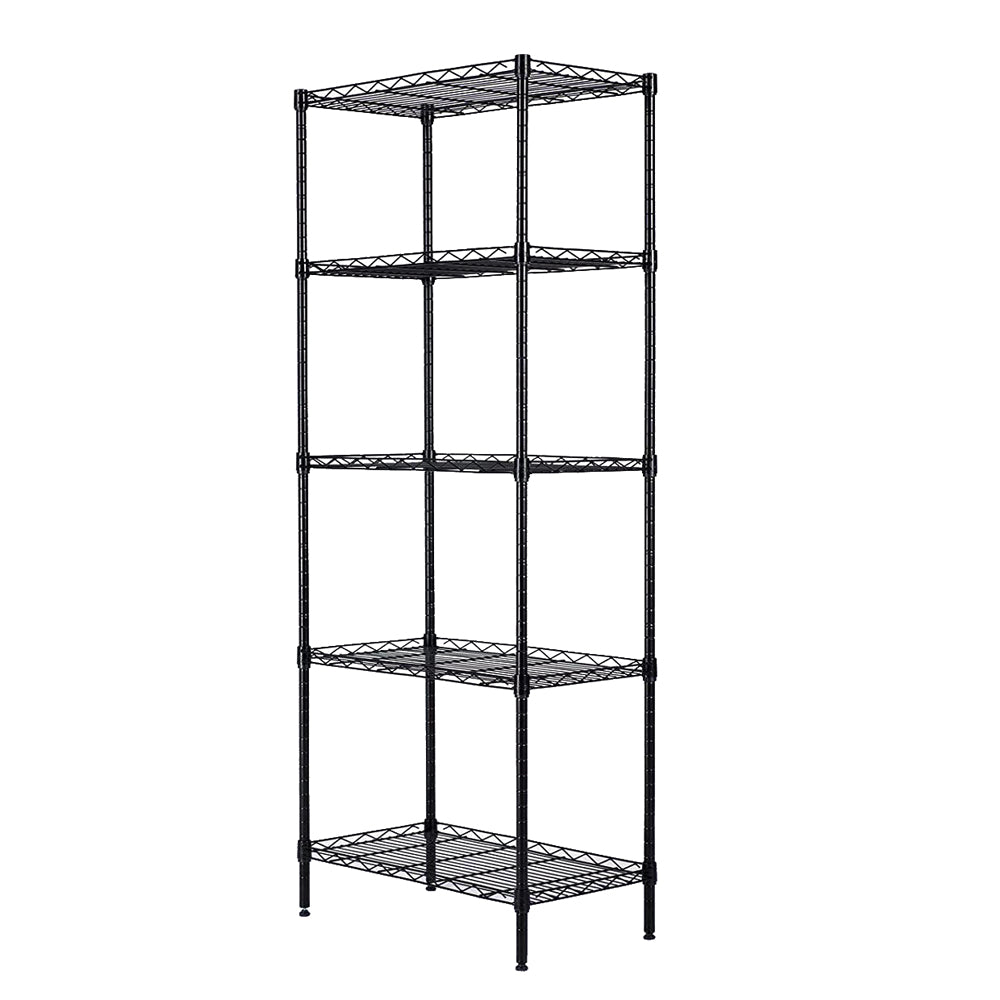 HAOYYE Changeable Assembly Floor Standing Carbon Steel Storage Rack, Black, Soft Cozy Warm Flannel Fleece Home Decor, Luxury Comfortable Unique Design, Premium Quality Decorative Organizer for Living Room, Kitchen, Office, and Bedroom Storage