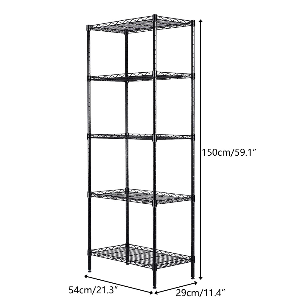 HAOYYE Changeable Assembly Floor Standing Carbon Steel Storage Rack, Black, Soft Cozy Warm Flannel Fleece Home Decor, Luxury Comfortable Unique Design, Premium Quality Decorative Organizer for Living Room, Kitchen, Office, and Bedroom Storage