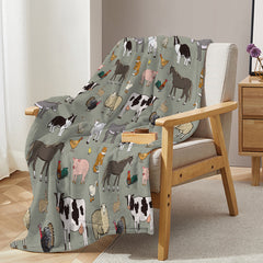 HAOYYE Soft Cozy Blanket with Various Animal Designs, Durable Comfortable Flannel Fleece Throw, Ideal for Women and Adults, Great Birthday Gift, Home Decor for Sofa Couch Office Bed, Perfect for Camping and Travel