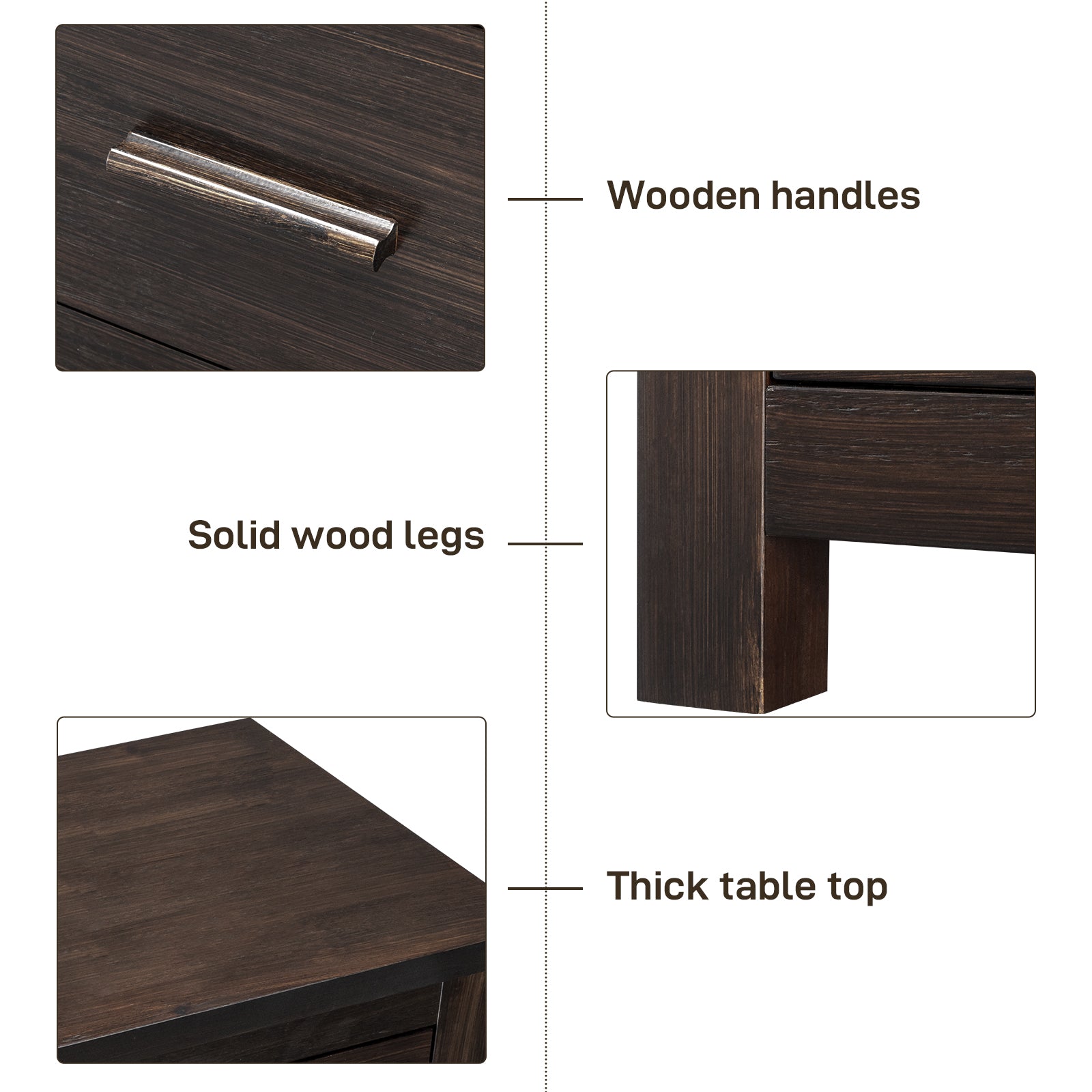 HAOYYE Brown MDF 5-Drawer Chest of Drawers with Solid Wood Veneer, Modern Dresser for Bedroom, Living Room, Hallway, Sturdy and Durable Furniture for Organizing Clothes, Jewelry, and Essentials