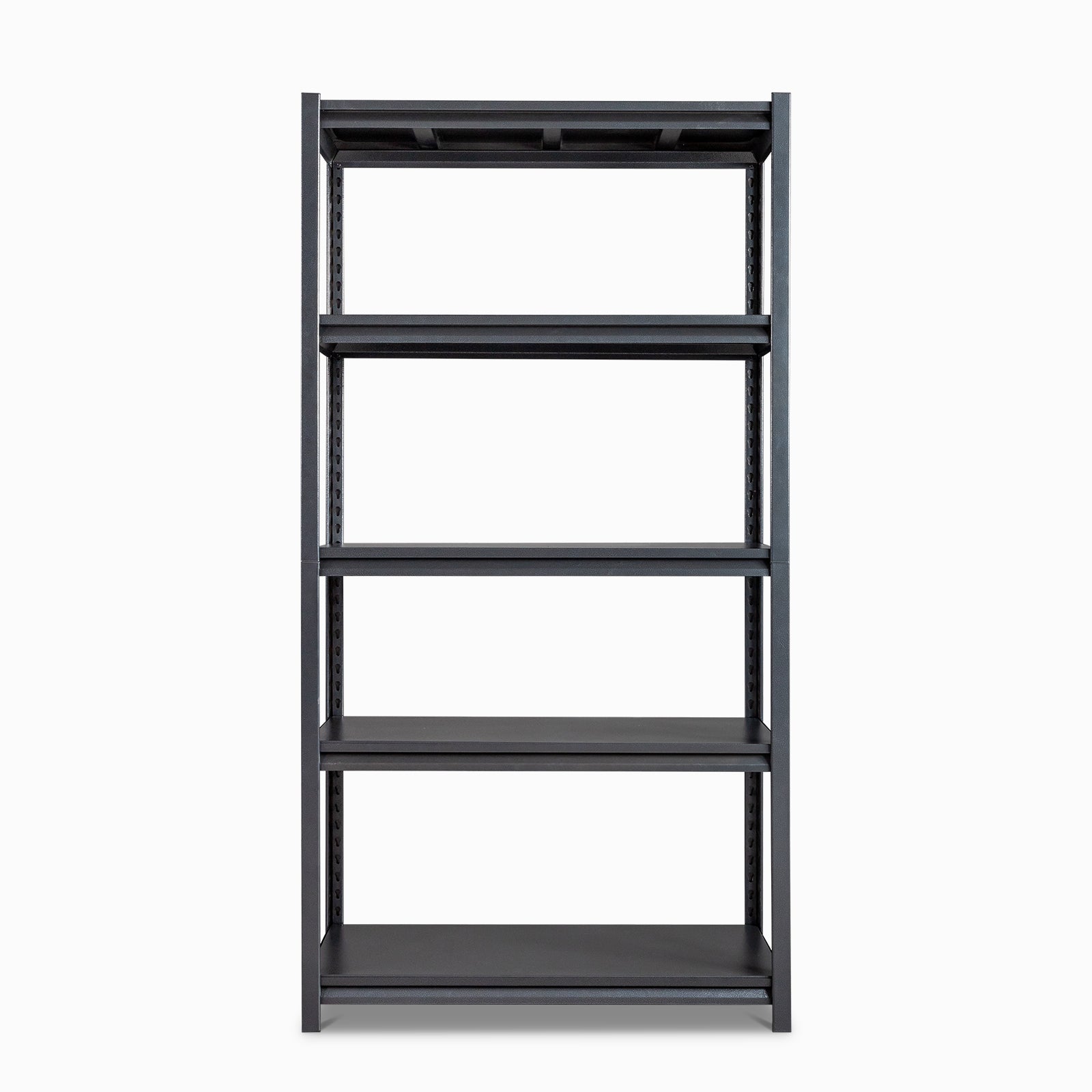 HAOYYE 72" H Adjustable Garage Shelves, 5-Tier Heavy Duty Metal Shelving Unit, 2200LBS Capacity Storage Racks for Warehouse, Pantry, Closet, and Kitchen Organization, Black Finish, Durable and Space-Saving Design for Home and Commercial Use