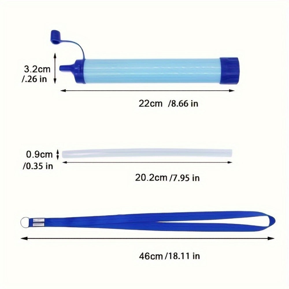 HAOYYE Personal Water Filter for Hiking RV Camping Travel and Emergency Preparedness Portable Survival Water Purifier Lightweight Compact Filtration System for Outdoor Adventures Backpacking and Disaster Relief