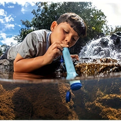 HAOYYE Personal Water Filter for Hiking RV Camping Travel and Emergency Preparedness Portable Survival Water Purifier Lightweight Compact Filtration System for Outdoor Adventures Backpacking and Disaster Relief