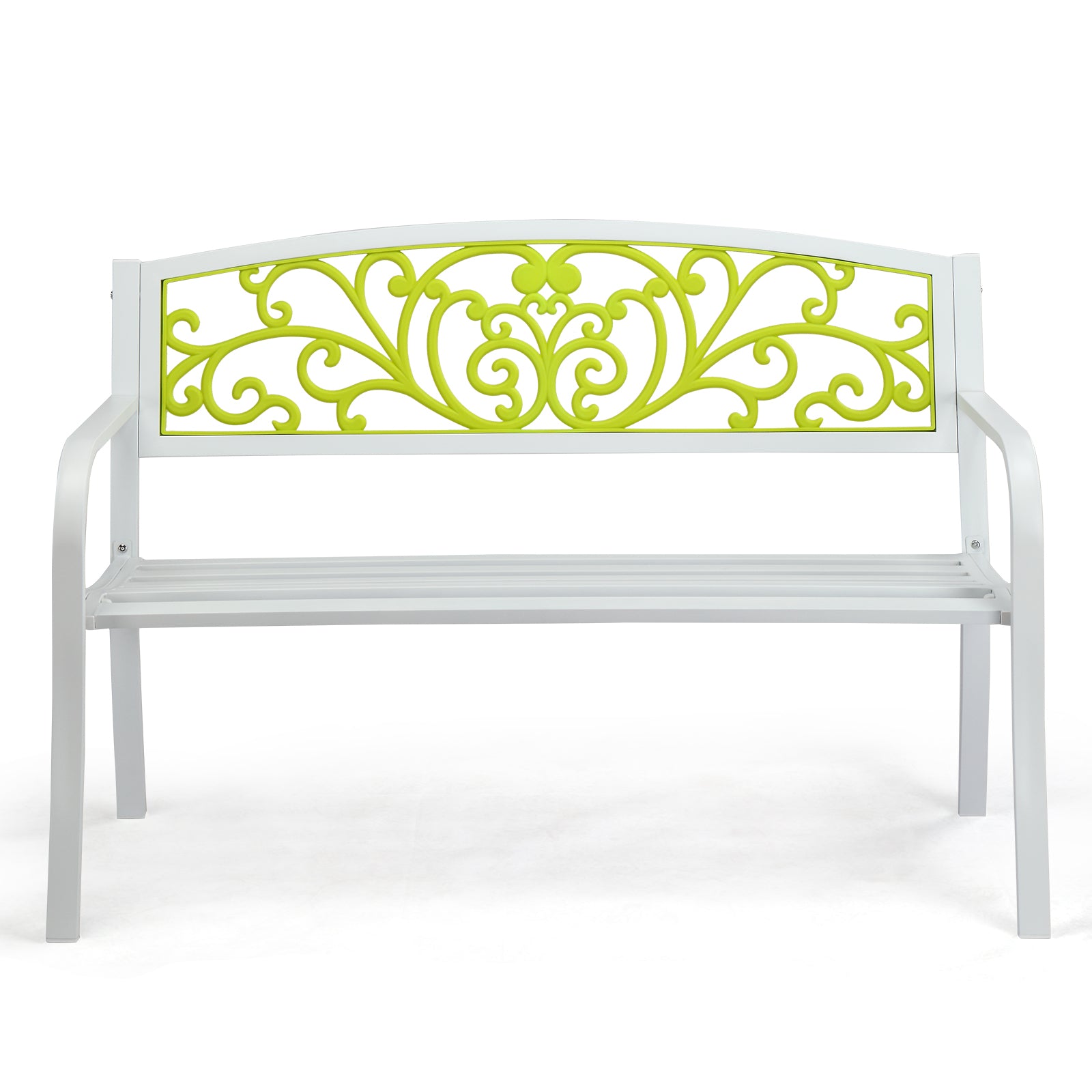 Haoyye Iron Outdoor Park Bench, Courtyard Decoration Leisure Seating, Sturdy And Weather-Resistant Garden Furniture, Ideal For Patios, Yards, And Walkways