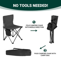 HAOYYE 4 Pack Folding Camping Chairs with Carrying Bag, Lawn Chairs Camp Chair Beach Chair Portable Folding Camping Chairs Lightweight Foldable Sports Chair, Black soft cozy warm flannel fleece home