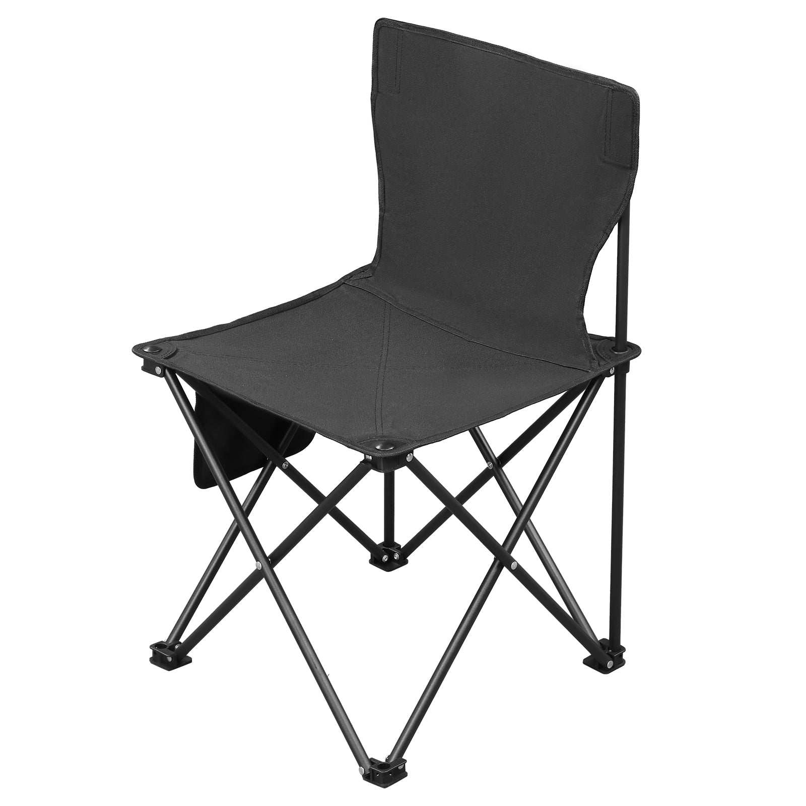 HAOYYE 4 Pack Folding Camping Chairs with Carrying Bag, Lawn Chairs Camp Chair Beach Chair Portable Folding Camping Chairs Lightweight Foldable Sports Chair, Black soft cozy warm flannel fleece home