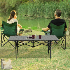 HAOYYE Portable Folding Camping Table, Ultralight Collapsible Table Outdoor Camp Table for Travel Hiking Backyard BBQ Party, Black soft cozy warm flannel fleece home decor luxury