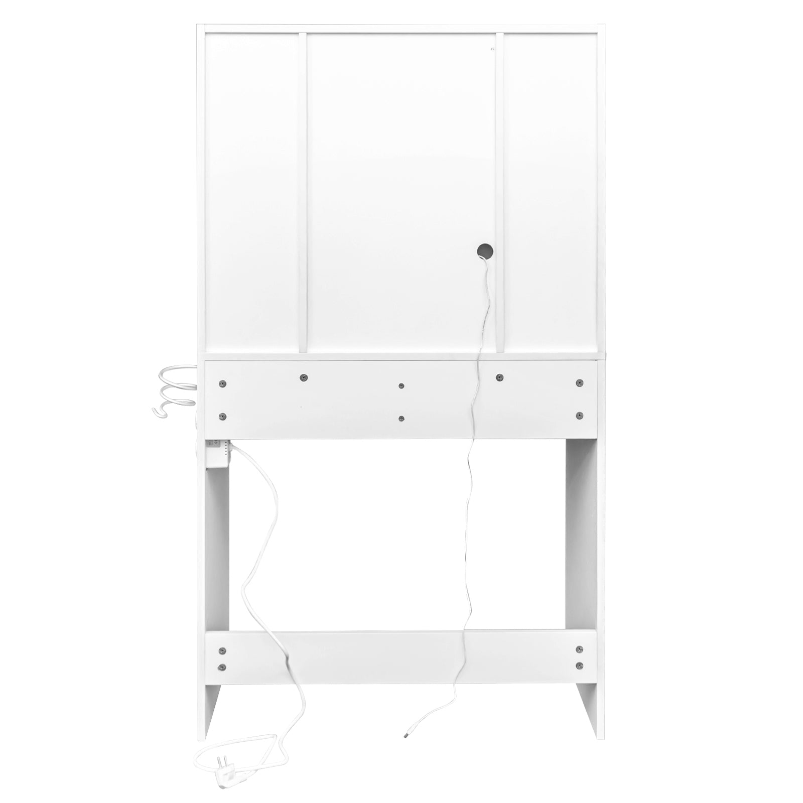 DE Direct HAOYYE Modern Vanity Table with Mirror and Storage Drawers Makeup Desk with Elegant Design for Bedroom Dressing Area Living Room Space-Saving Stylish Furniture