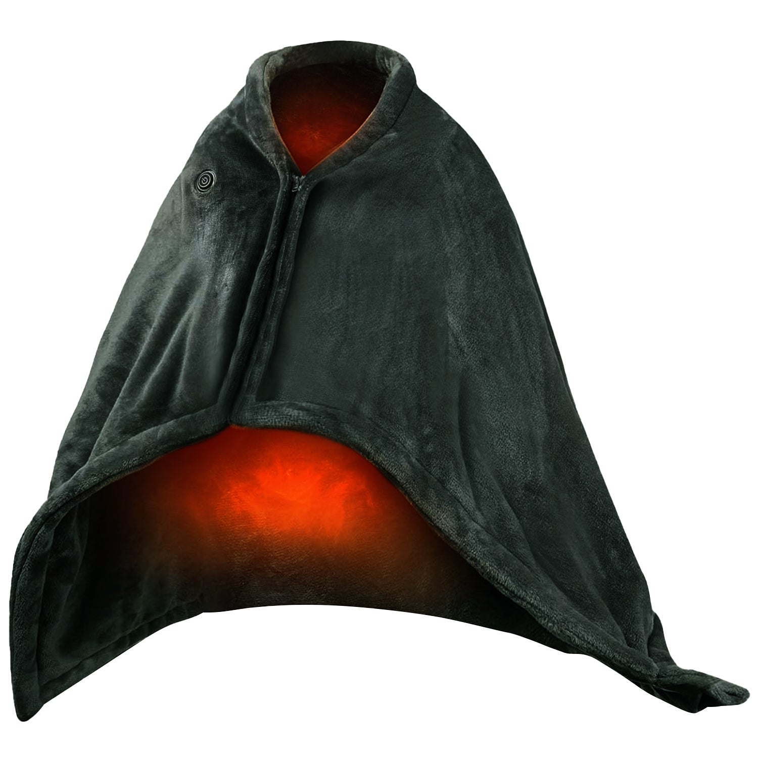 HAOYYE USB Electric Heated Blanket, Washable Heated Poncho Shawl Wrap with Zipper, Soft and Cozy Flannel Fleece Throw for Home and Office, Luxurious and Comfortable Design, Ideal for Relaxing and Staying Warm