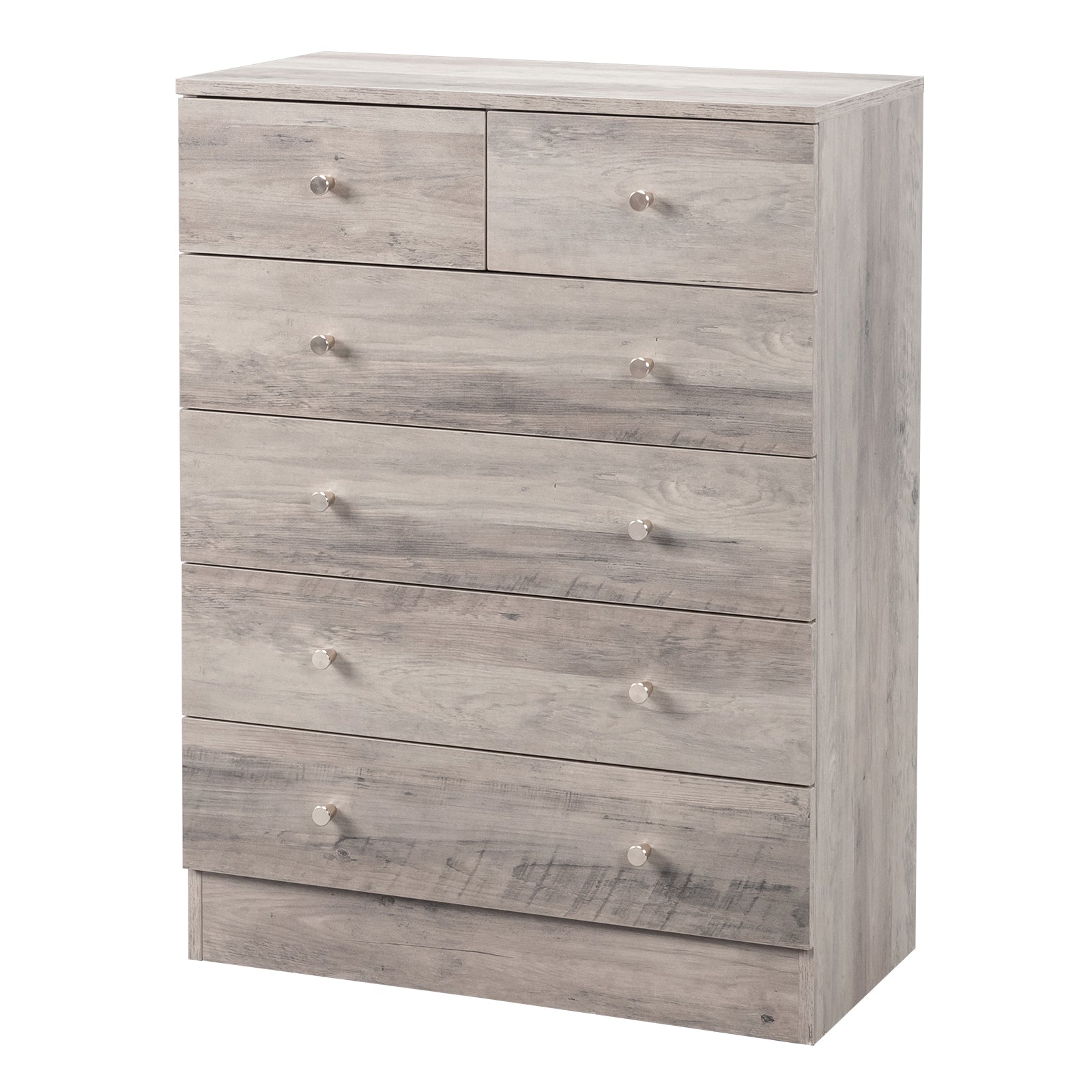 HAOYYE Modern Simple 6-Drawer Dresser, Gray Storage Cabinet with Spacious Drawers, Compact and Stylish Chest of Drawers for Bedroom, Living Room, and Family Room, Durable P2 Grade Particleboard, Easy Assembly, Space-Saving Storage Solution
