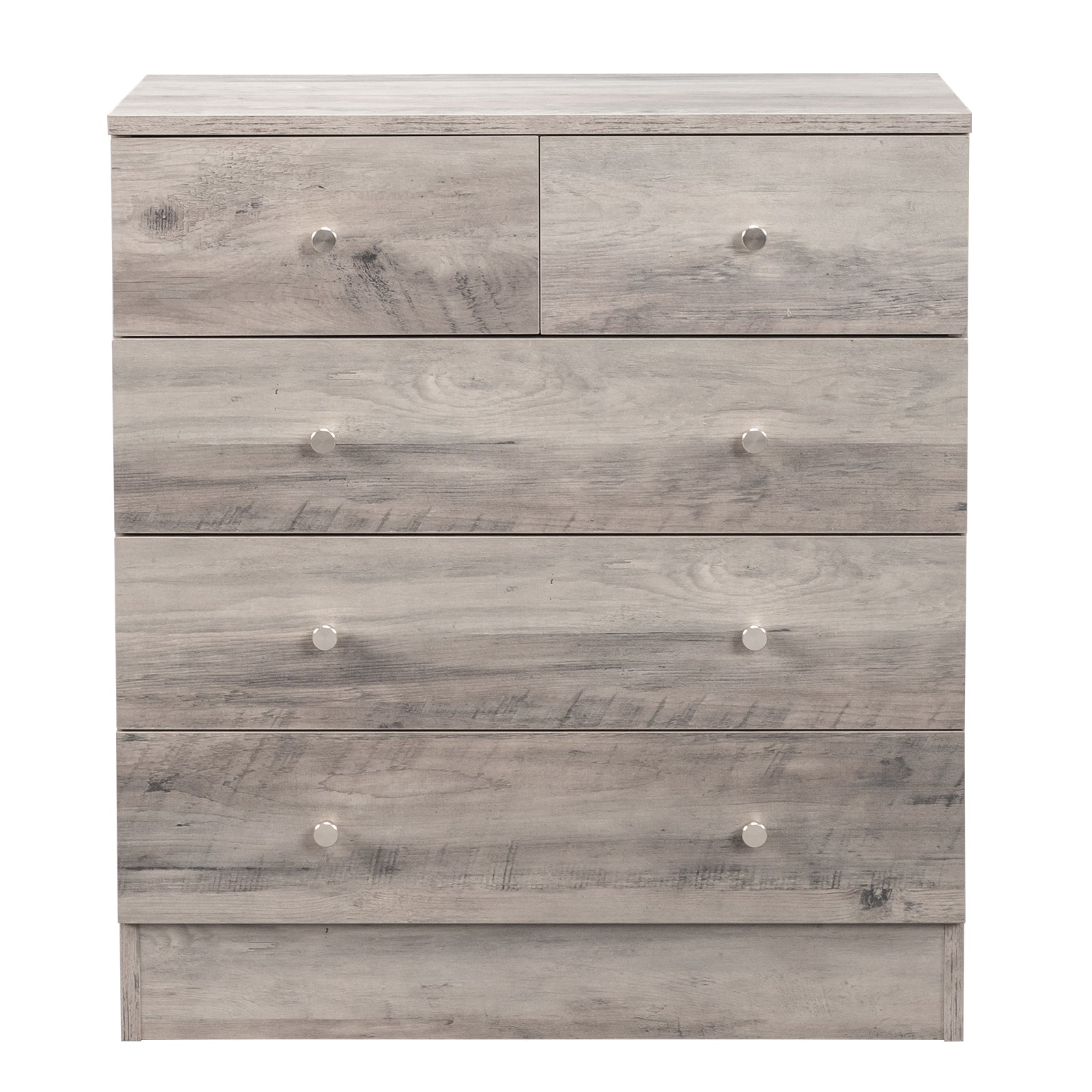HAOYYE Modern 5-Drawer Dresser in Gray, Stylish Storage Cabinet with Sleek Design, Durable and Space-Saving Solution for Bedroom, Living Room, or Family Room, Perfect for Organizing Clothes, Accessories, and Household Essentials