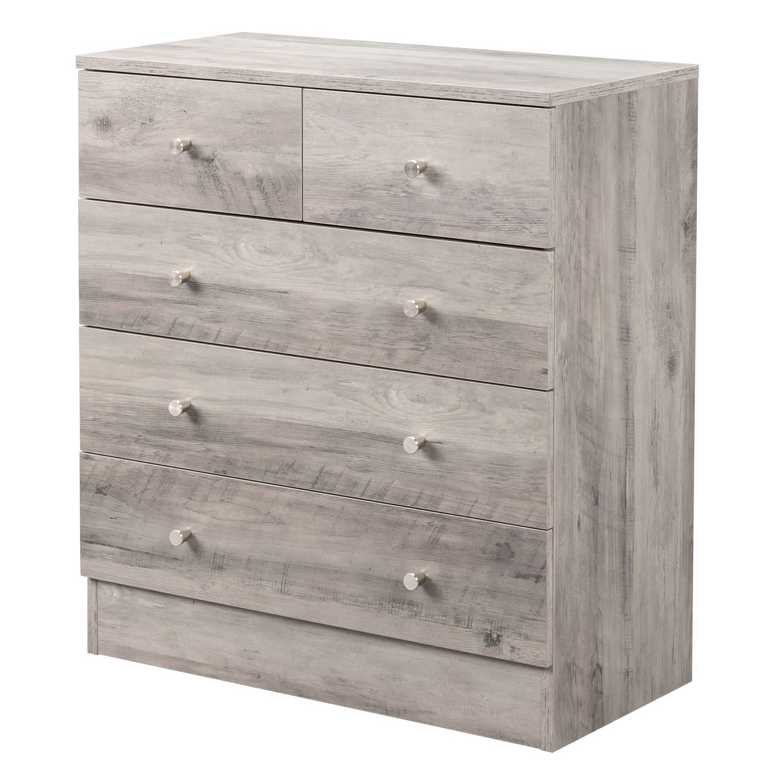 HAOYYE Modern 5-Drawer Dresser in Gray, Stylish Storage Cabinet with Sleek Design, Durable and Space-Saving Solution for Bedroom, Living Room, or Family Room, Perfect for Organizing Clothes, Accessories, and Household Essentials