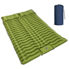 HAOYYE Double Air Mattress with Built-in Foot Pump and Pillow Comfortable Inflatable Camping Bed for Backpacking Hiking Travel Tent Portable Lightweight Sleeping Pad for Outdoor Adventures Easy to Inflate and Carry