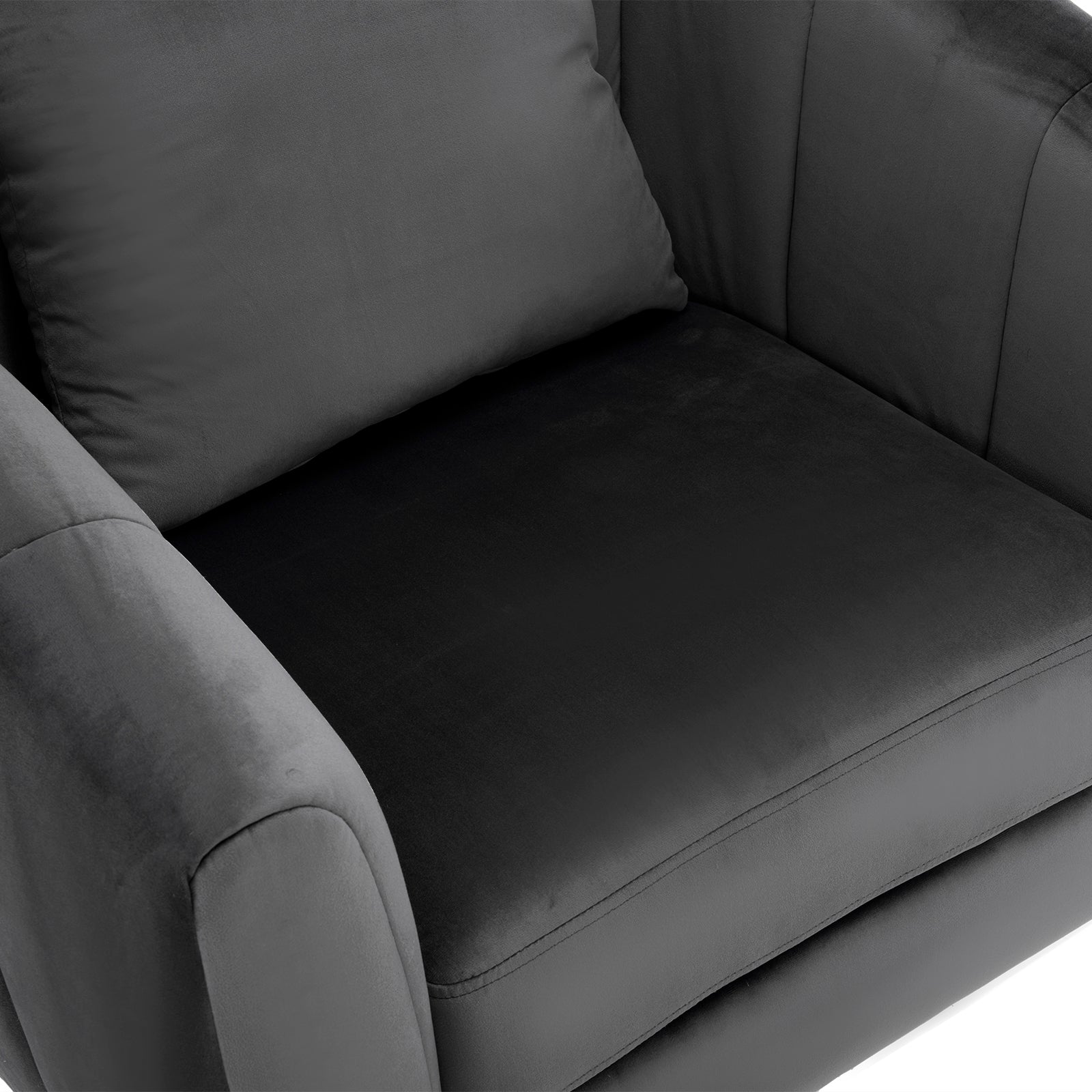 HAOYYE Velvet Accent Chair Set Barrel Chair With Ottoman Modern Club Chair Reading Armchair With Lumbar Pillow For Living Room Bedroom Study Room Home Office