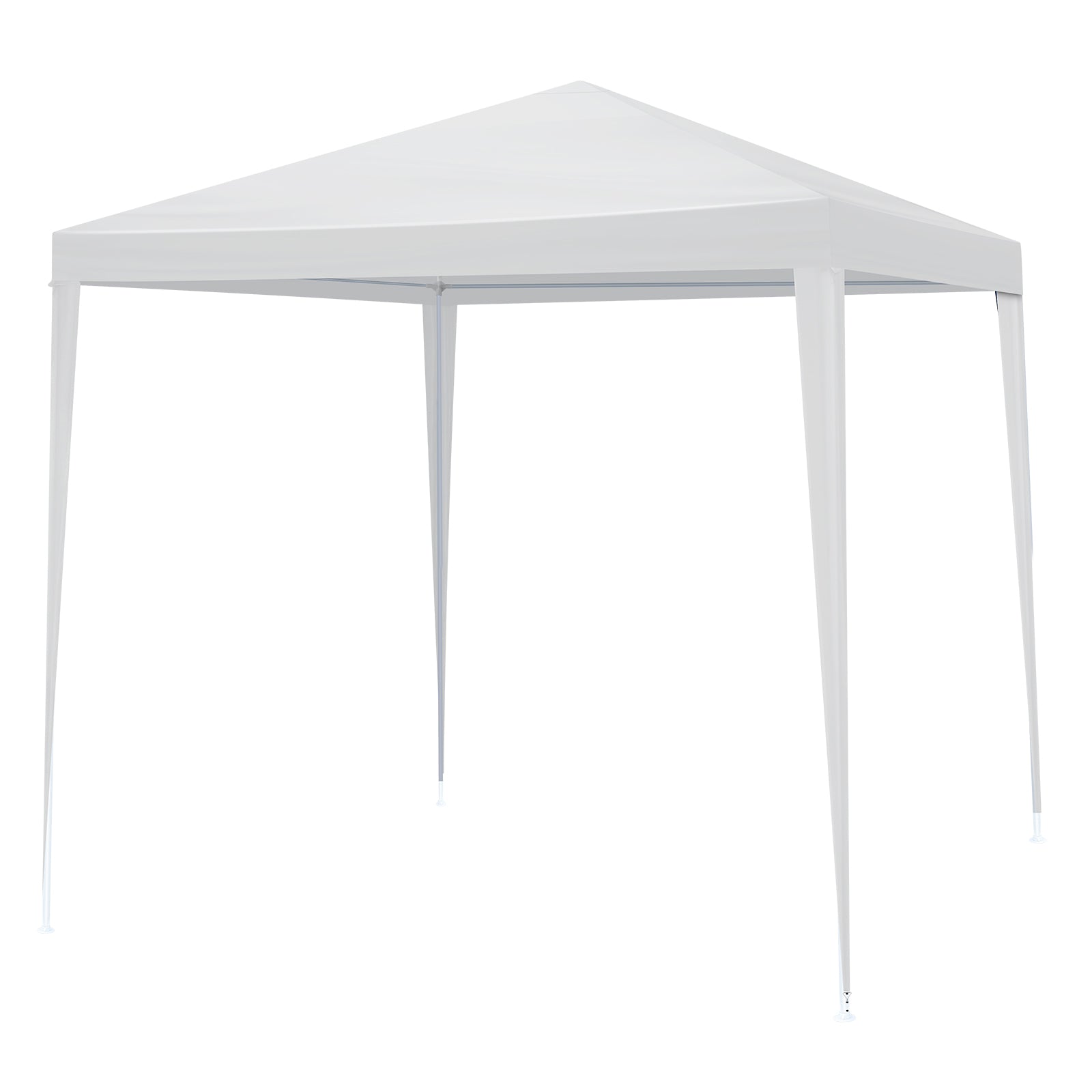 HAOYYE 6.5x6.5FT White Portable Party Tent with 4 Removable Sidewalls Including 2 Doors and 2 Windows Waterproof PE Canopy Shelter with Powder Coated Steel Frame Spiral Tube Connection and Carrying Bag for Patio Market Camping Event Use