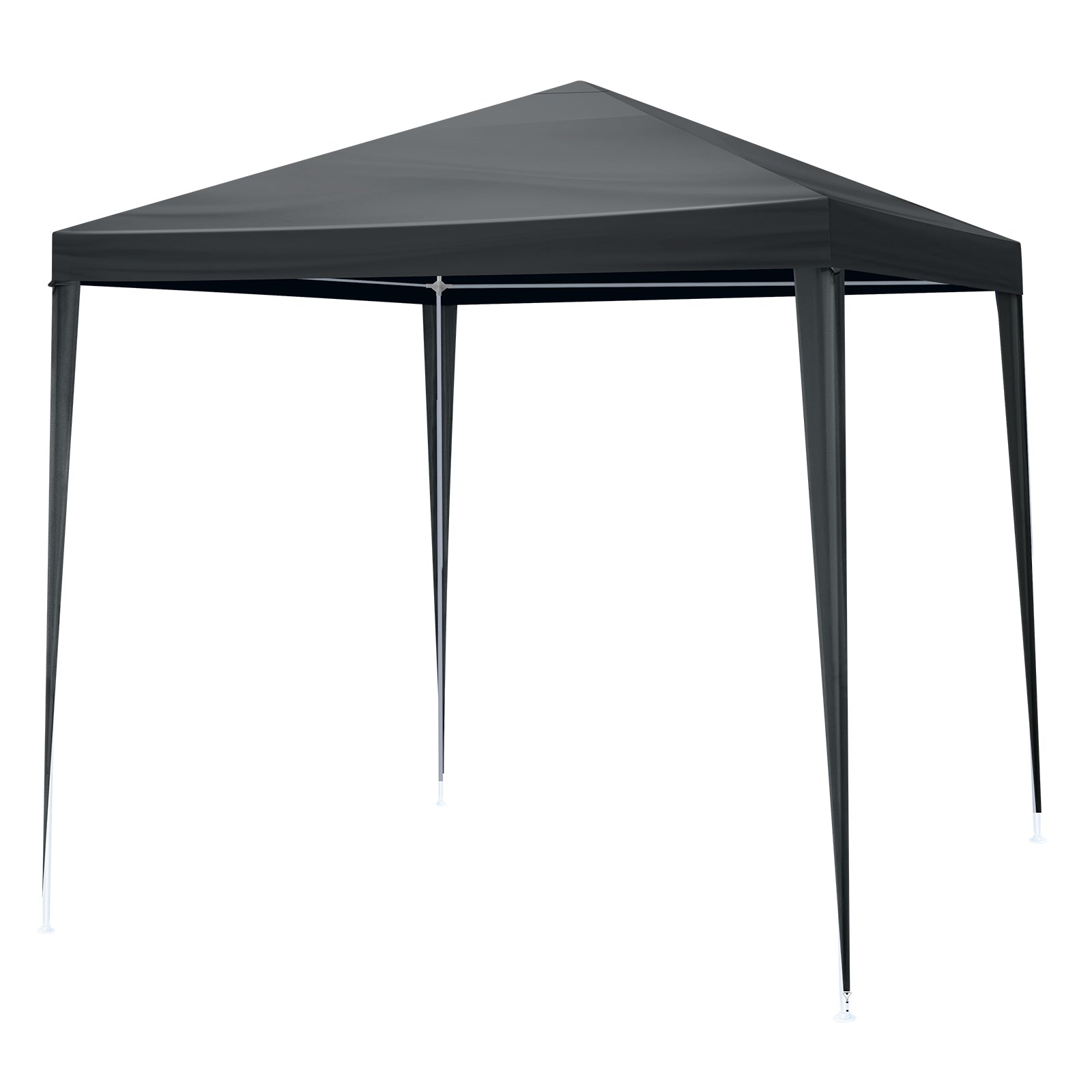 HAOYYE 6.5x6.5FT Portable Outdoor Canopy Tent with 4 Removable Sidewalls Including 2 Doors and 2 Windows Waterproof PE Fabric Gazebo with Powder Coated Steel Frame Spiral Tubes and Carrying Bag for Patio Events Camping Market Use Dark Gray