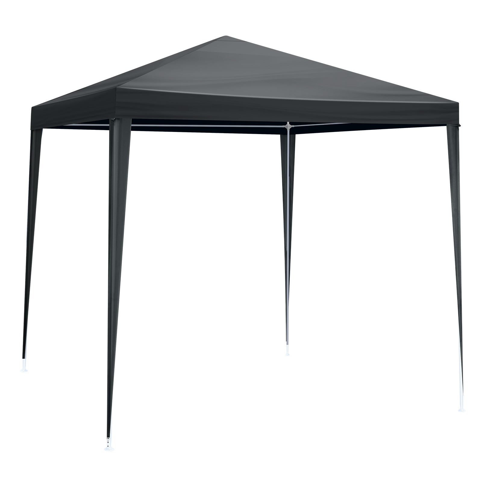 HAOYYE 6.5x6.5FT Portable Outdoor Canopy Tent with 4 Removable Sidewalls Including 2 Doors and 2 Windows Waterproof PE Fabric Gazebo with Powder Coated Steel Frame Spiral Tubes and Carrying Bag for Patio Events Camping Market Use Dark Gray