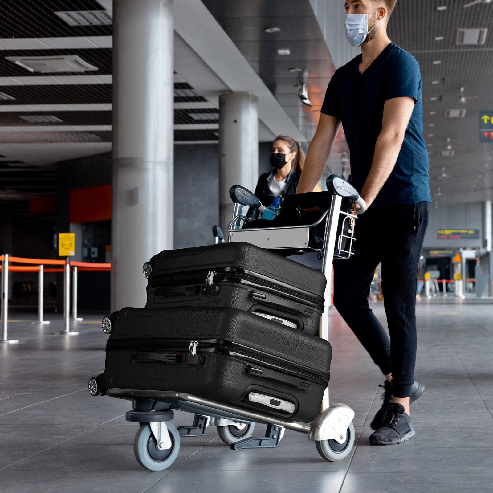 HAOYYE 3-Piece Luggage Set, ABS+PC Hardshell Suitcases With TSA Lock and 4 Spinner Wheels, Lightweight Trolley Travel Case for Carry-On, Check-in, and Business Trips