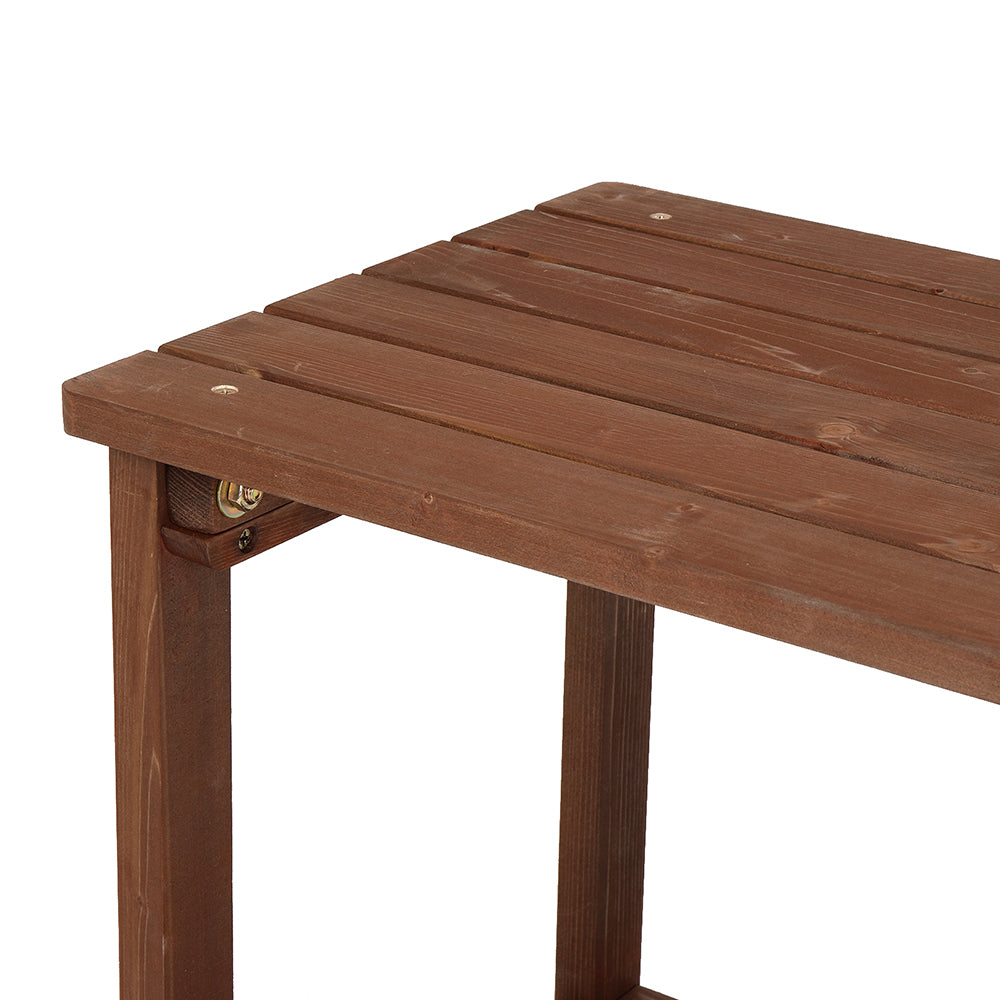 HAOYYE Square Wood Side Table, Carbonized Color Finish, Sturdy Construction, Rustic Accent for Living Rooms, Bedrooms, or Outdoor Spaces