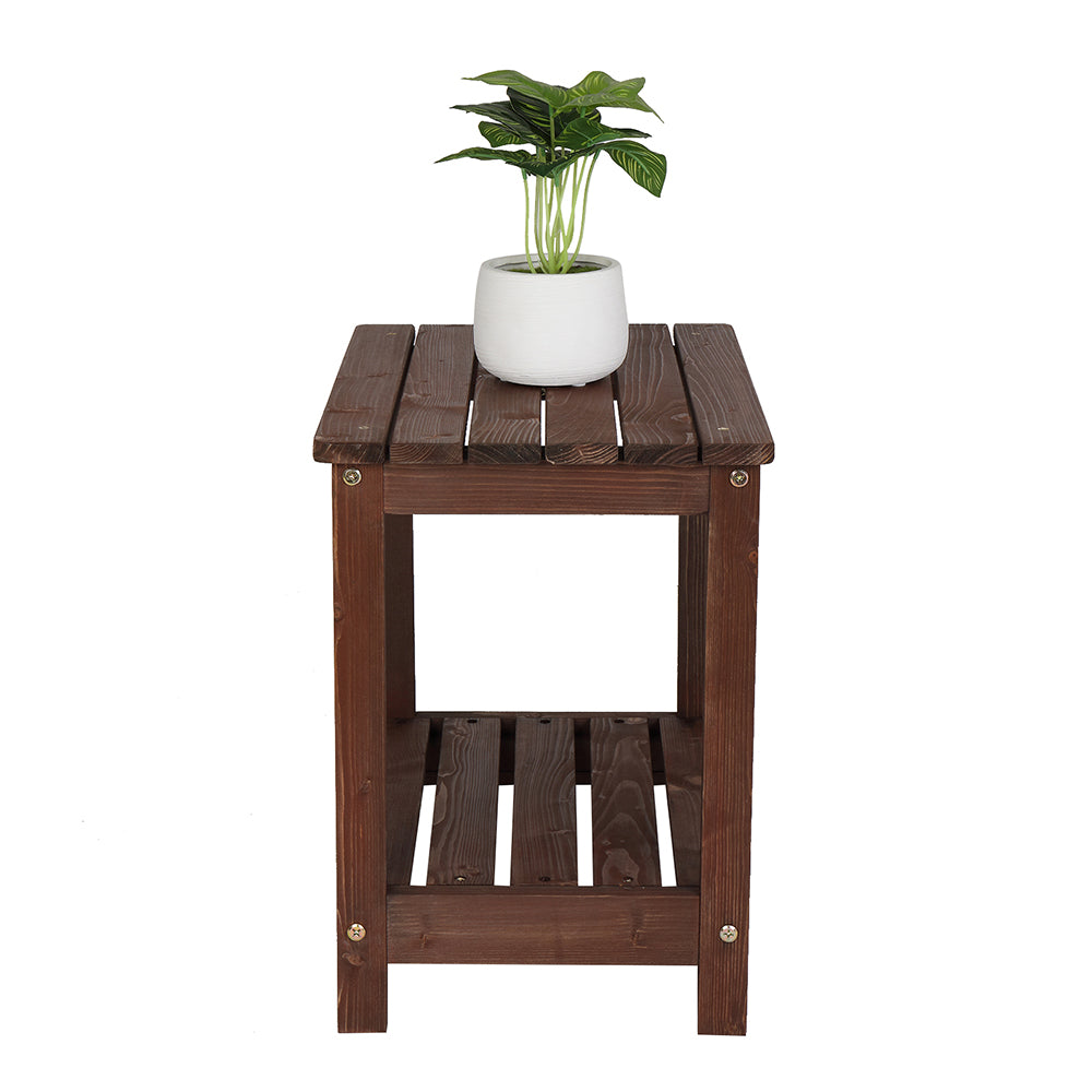 HAOYYE Rectangular Wood Side Table, Light Brown, Modern Durable End Table for Living Room, Bedroom, or Office