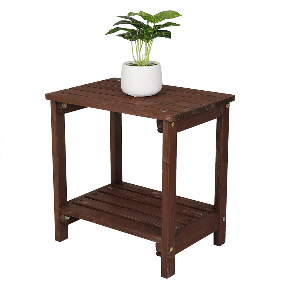 HAOYYE Rectangular Wood Side Table, Light Brown, Modern Durable End Table for Living Room, Bedroom, or Office
