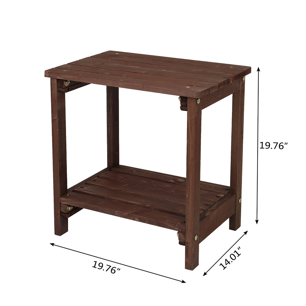 HAOYYE Rectangular Wood Side Table, Light Brown, Modern Durable End Table for Living Room, Bedroom, or Office