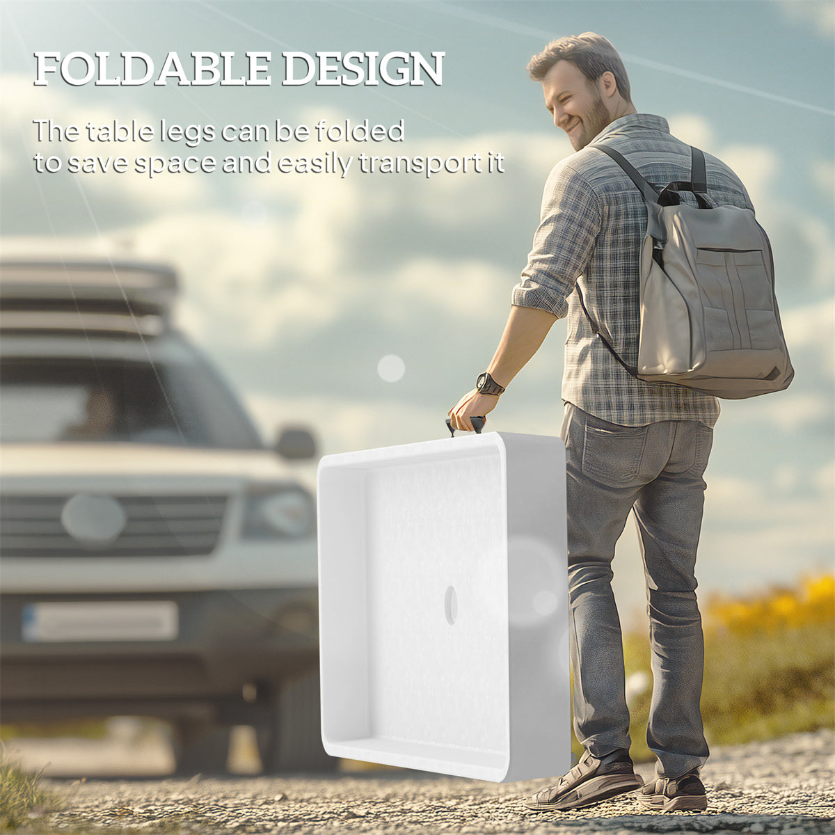 HAOYYE Outdoor Ice Cooler Table with Hidden Storage and Dual Function Design for Patio Camping Backyard and Party Use Portable and Stylish Tabletop Cooler for Drinks and Snacks
