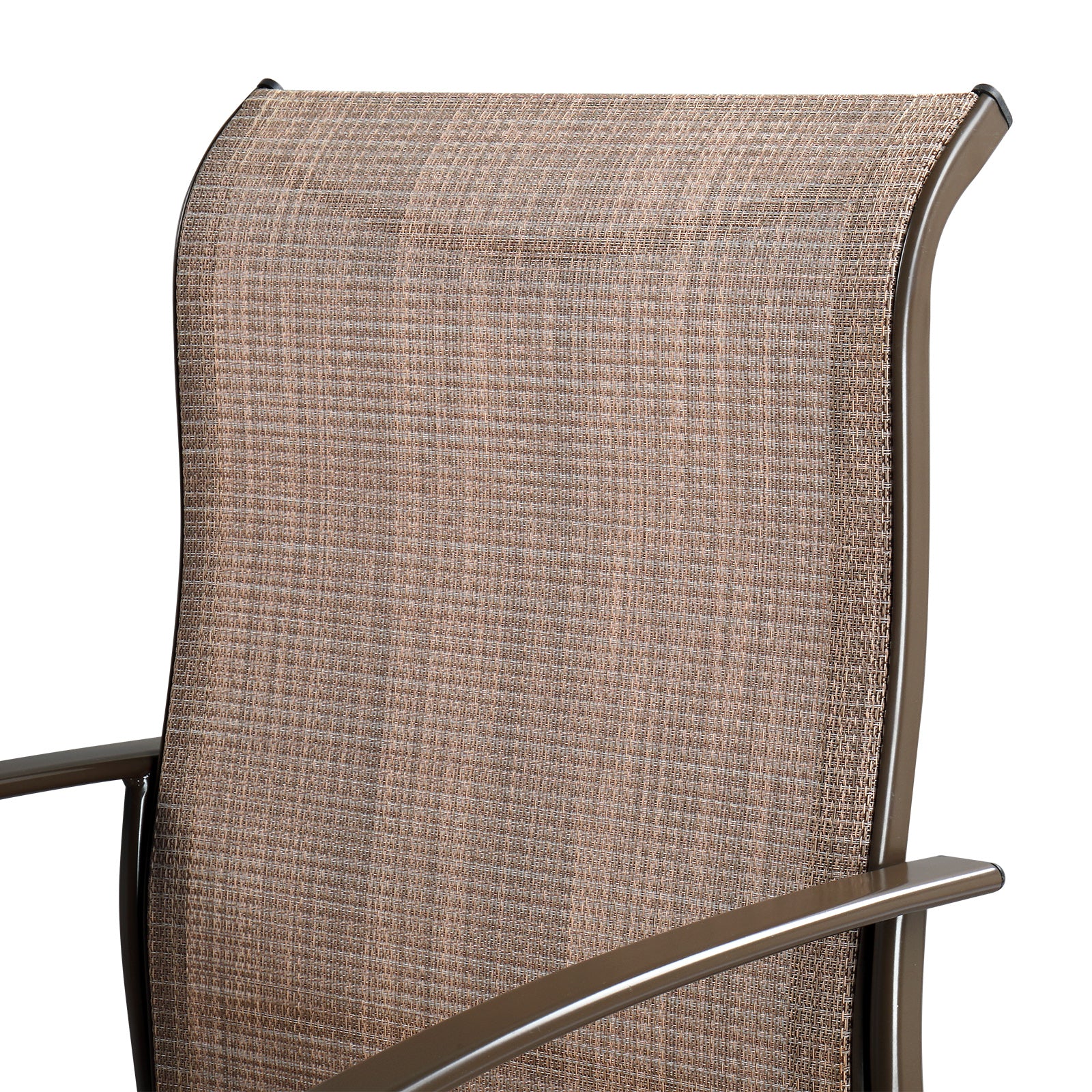 Haoyye 2pcs Wrought Iron Swivel Bar Chairs, Durable and Stylish Patio Swivel Stools in Brown, Comfortable Outdoor Seating for Gardens, Patios, and Balconies, Rust-Resistant Iron Frame, Smooth 360-Degree Rotation