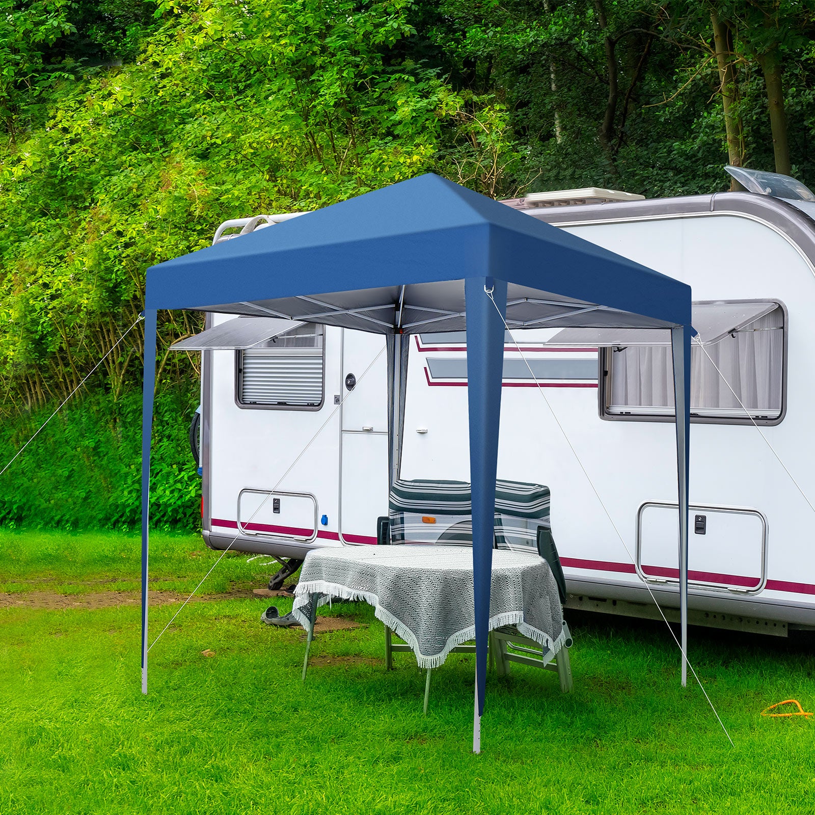 HAOYYE 6.56*6.56*8.04ft Practical Waterproof Folding Tent, Pop-Up Canopy with Carry Bag, Outdoor Portable Event Shelter with Durable Steel Frame for Backyard, Beach, Party, Camping, Easy Setup