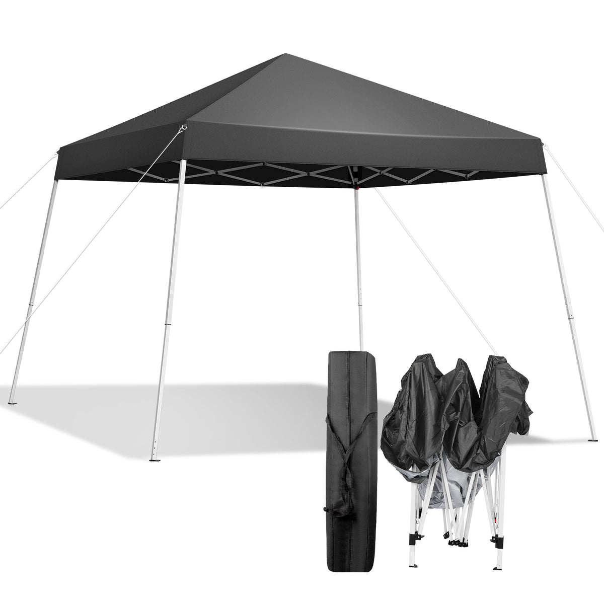 HAOYYE  Pop Up Canopy Tent, Outdoor Tent Canopy Foldable Portable Canopies for Camping, Patio, Easy Up Gazebo Canopy with Carry Bag Slant Legs