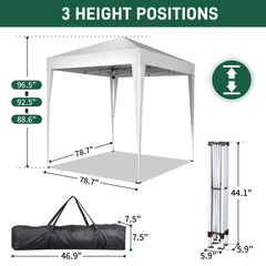 HAOYYE Pop Up Canopy Tent, Outdoor Tent Canopy Foldable Portable Canopies for Camping, Patio, Easy Up Gazebo Canopy with Carry Bag