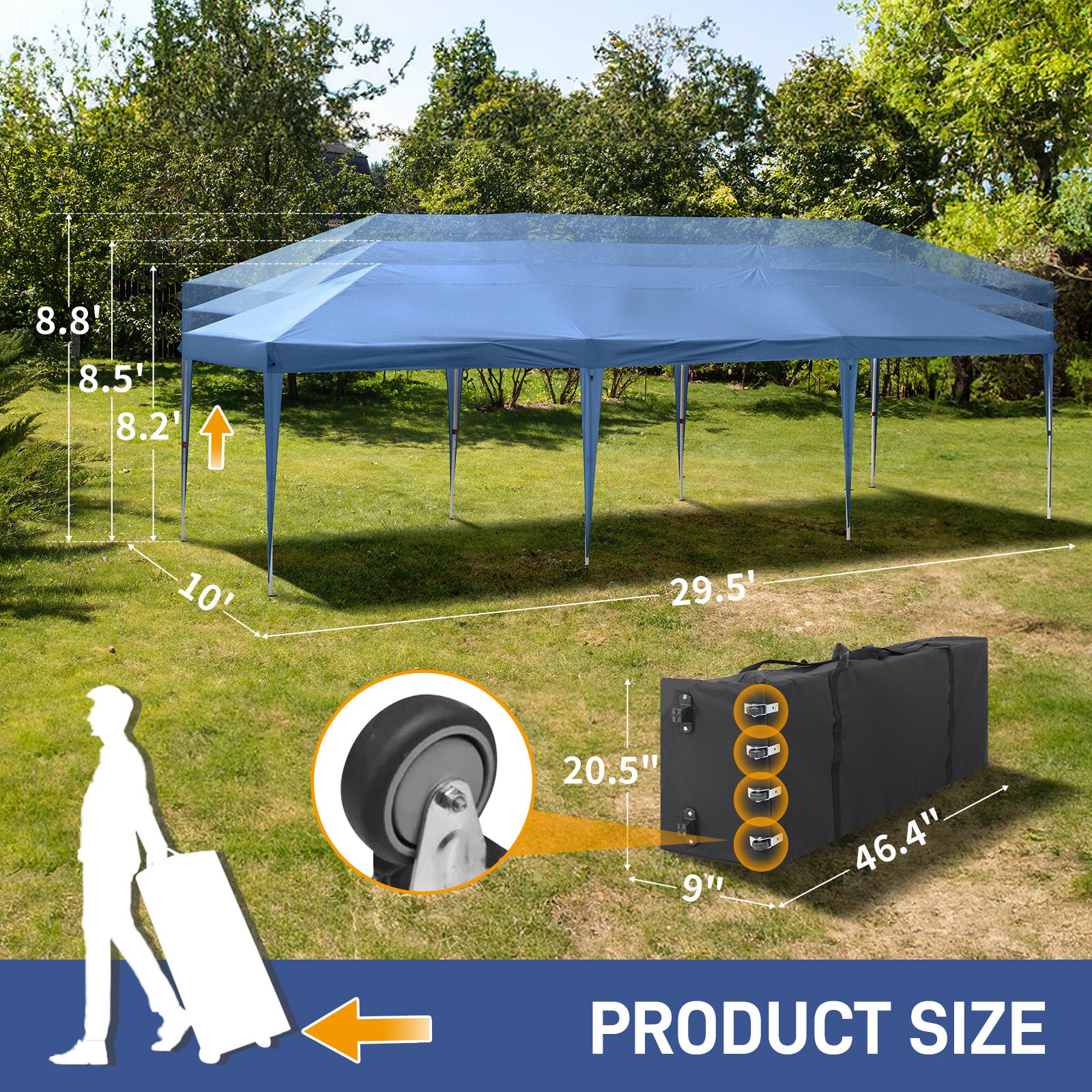 HAOYYE  Outdoor Canopy, Portable Instant Canopy Tent for Outdoor Events, Parties, Weddings, Birthdays, and Graduations