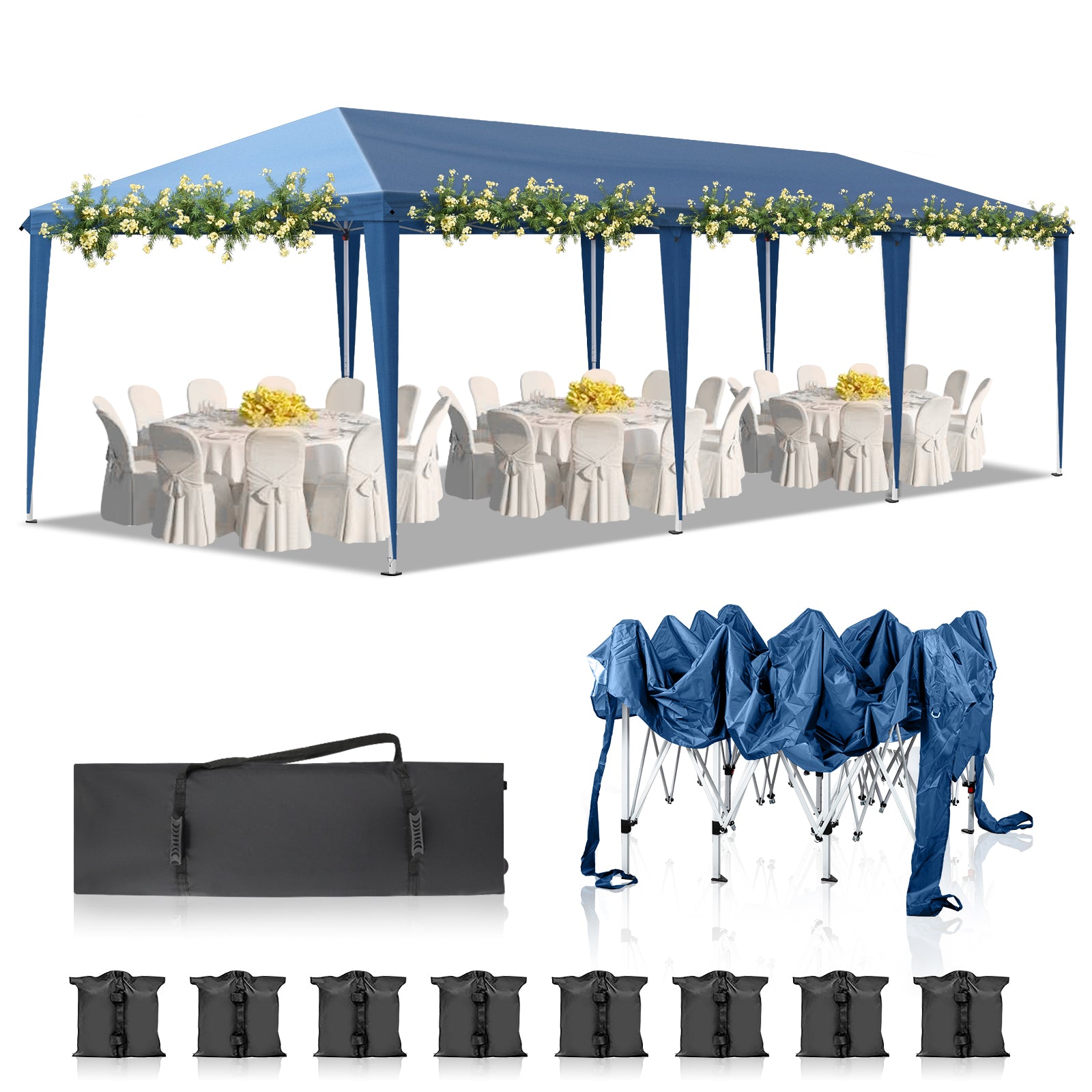HAOYYE  Outdoor Canopy, Portable Instant Canopy Tent for Outdoor Events, Parties, Weddings, Birthdays, and Graduations