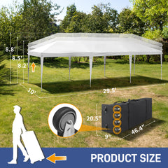 HAOYYE Outdoor Pop Up Canopy, Portable Instant Canopy Tent for Outdoor Events, Parties, Weddings, Birthdays, and Graduations