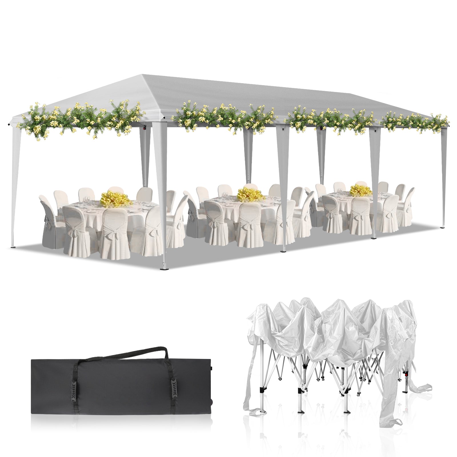 HAOYYE Outdoor Pop Up Canopy, Portable Instant Canopy Tent for Outdoor Events, Parties, Weddings, Birthdays, and Graduations