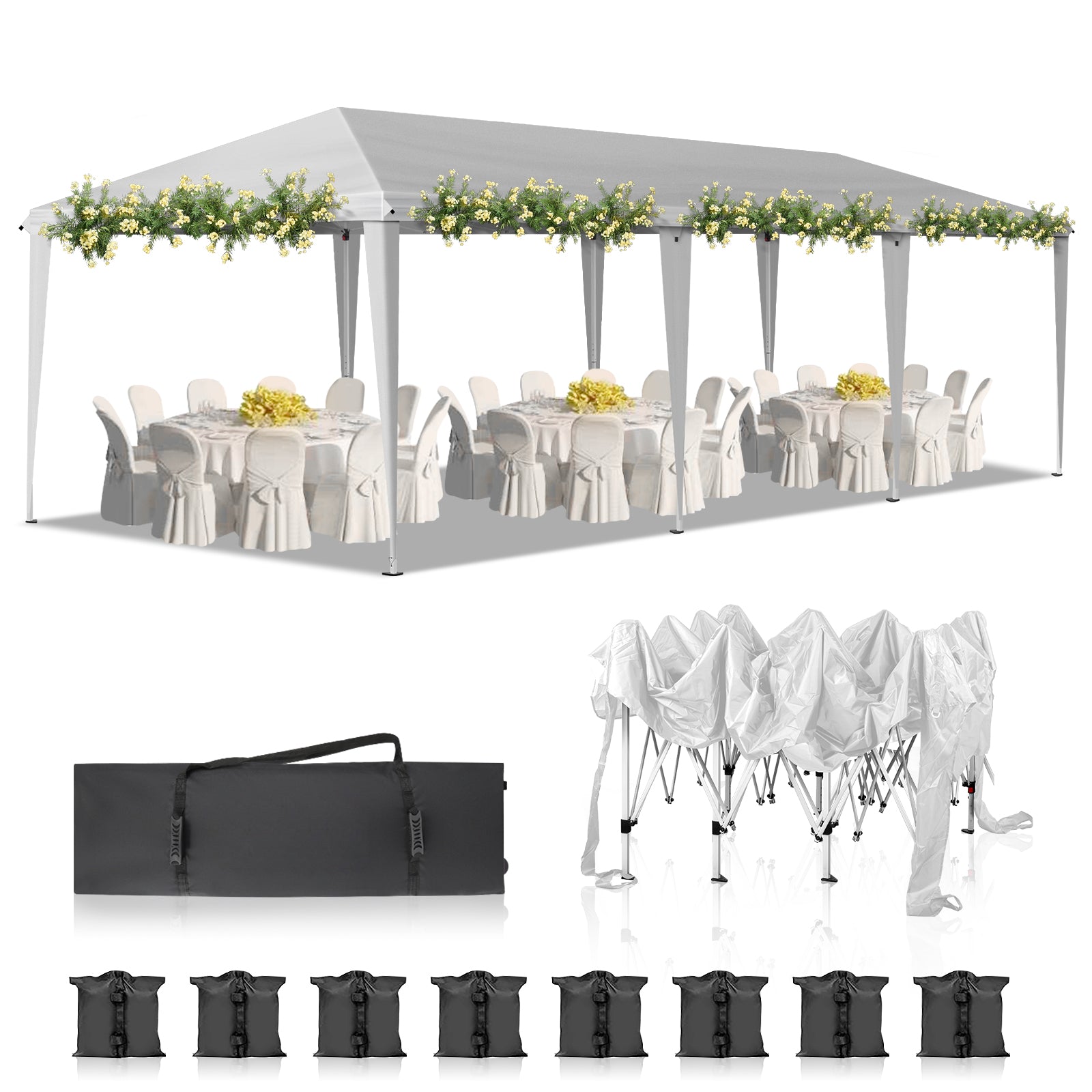 HAOYYE Outdoor Pop Up Canopy, Portable Instant Canopy Tent for Outdoor Events, Parties, Weddings, Birthdays, and Graduations