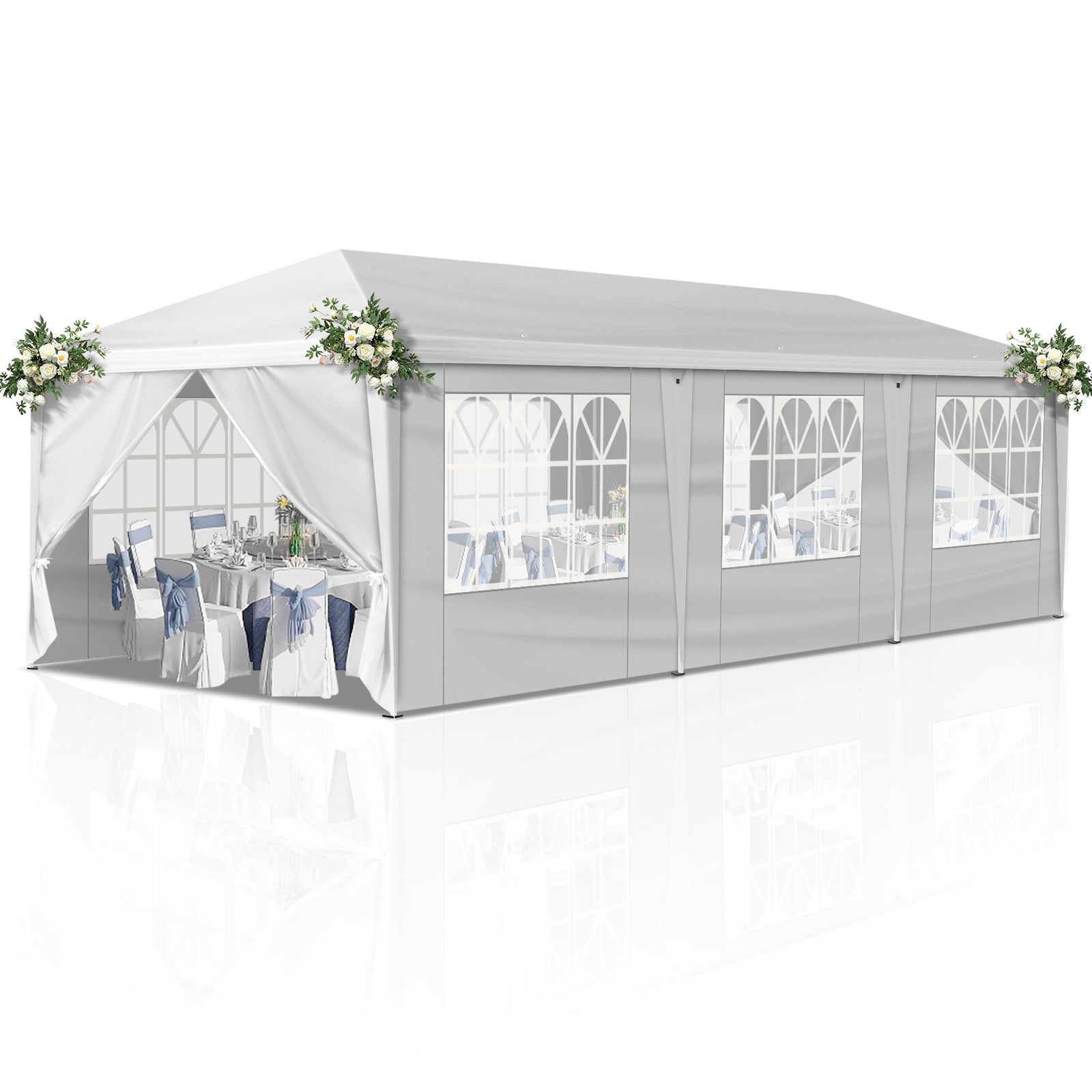 HAOYYE Outdoor Canopy, Portable Instant Canopy Tent with 8 Sidewalls for Outdoor Events, Parties, Weddings, Birthdays, and Graduations