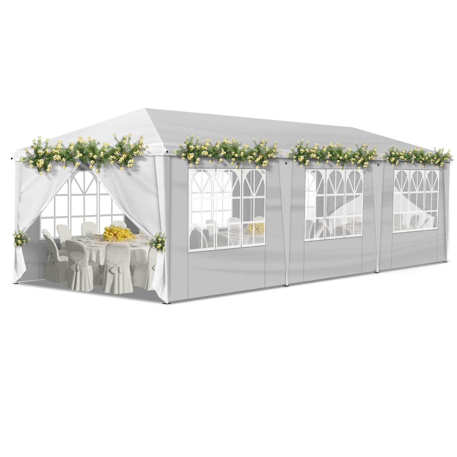 HAOYYE Outdoor Canopy, Portable Instant Canopy Tent with 8 Sidewalls for Outdoor Events, Parties, Weddings, Birthdays, and Graduations