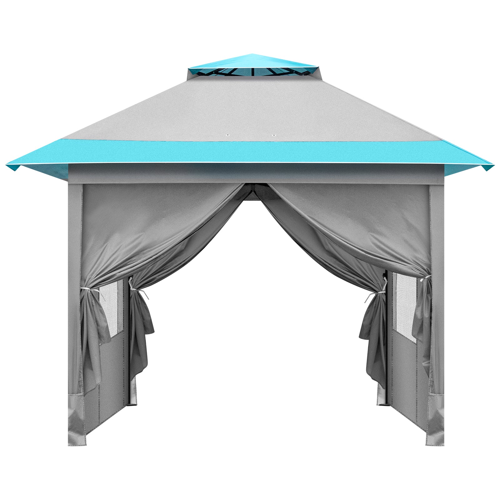 Haoyye 10x10ft Pop Up Canopy Tent Portable Outdoor Folding Gazebo with Adjustable Height Waterproof Canopy Shelter with Carry Bag for Patio Backyard Camping Market Event Picnic Easy Setup