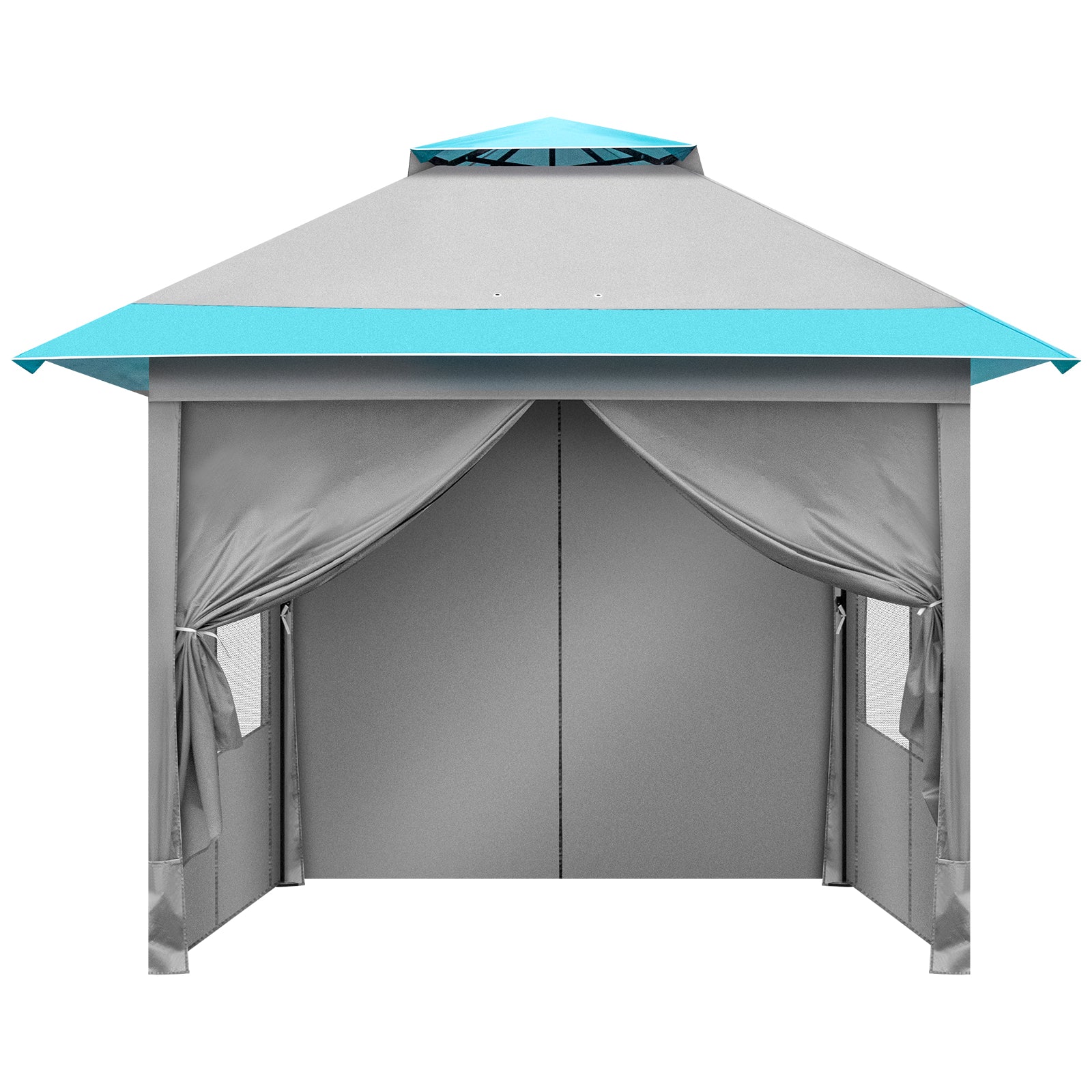 Haoyye 10x10ft Pop Up Canopy Tent Portable Outdoor Folding Gazebo with Adjustable Height Waterproof Canopy Shelter with Carry Bag for Patio Backyard Camping Market Event Picnic Easy Setup