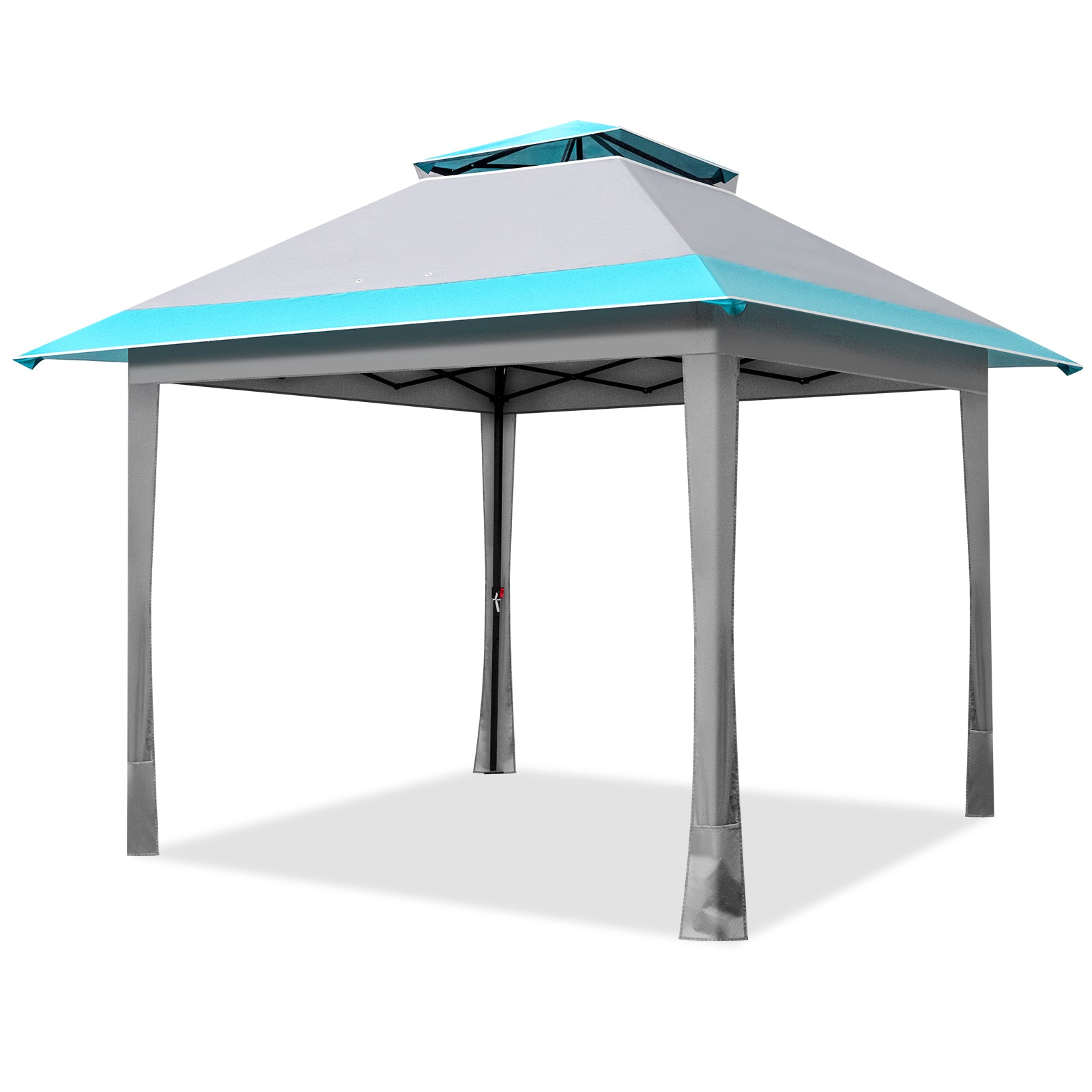 Haoyye 10x10ft Pop Up Canopy Tent Portable Outdoor Folding Gazebo with Adjustable Height Waterproof Canopy Shelter with Carry Bag for Patio Backyard Camping Market Event Picnic Easy Setup